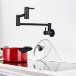 Solid Stainless Steel 304/316 Material Deck Mounted Nano Black Double Handle