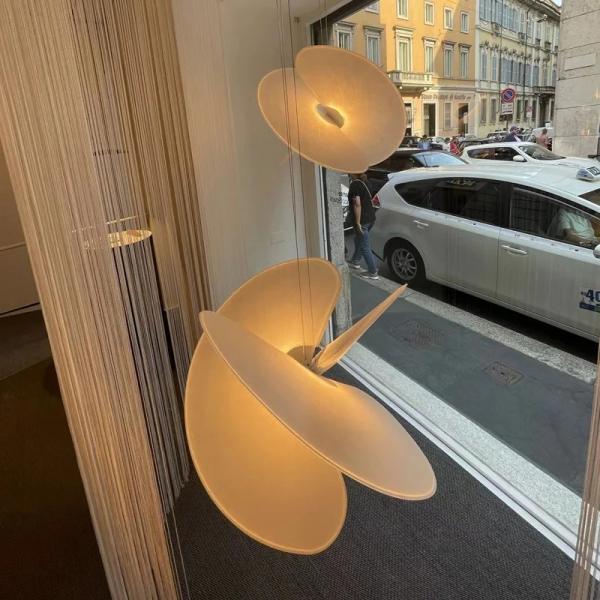 Luceplan Levante Pendant Light Nordic Silk Chandelier Illa Apartment Duplex