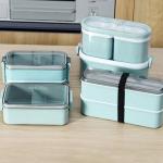 Sustainable Wheat Straw Plastic Multi Compartment Lunch Box Japanese Style