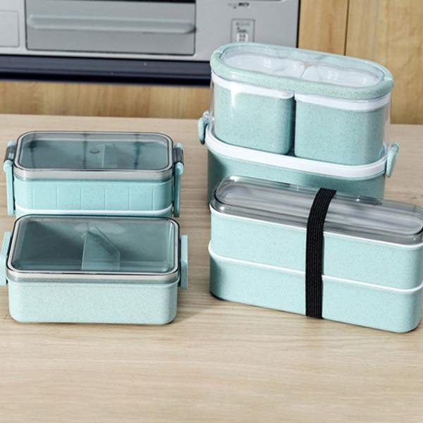 Buy cheap Sustainable Wheat Straw Plastic Multi Compartment Lunch Box Japanese Style from wholesalers