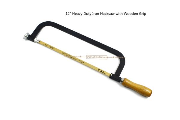 Buy cheap 12" Heavy Duty Iron Hacksaw with Wooden Grip,Cut wood,Plastic,Steel Pipe,Cutting the water Pipe from wholesalers