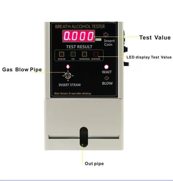 Buy cheap High Accuracy At319 Coin Operated Breath Alcohol Tester Ce Approved from wholesalers