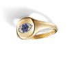 Buy cheap Brazilian Cable Collectibles Evil Eye Mini Pinky Ring 18K Gold White CZ 925 Silver from wholesalers