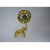 Buy cheap Gold Vintage Small Skeleton Table Clock , Brass Support Decorative Table Clocks from wholesalers