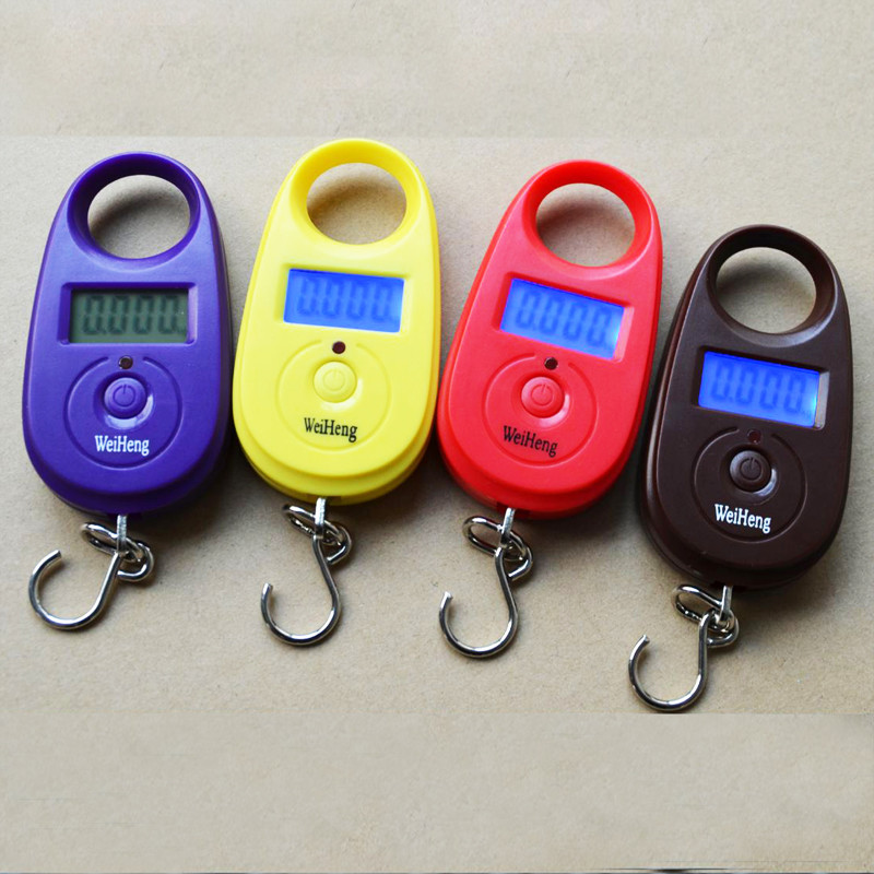 Colorful Digital Hanging Scale Tare Function With 1 * CR2032 Battery Power