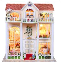 Buy cheap Dollhouse, DIY Lights plush House, Wooden Model, Luxury villas, Seaview, product