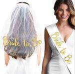 European and American singles party white veil, headband party supplies, bride's