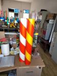 Road Safety Traffic Sign Chevron Reflective Sheeting Vinyl With Red / Yellow
