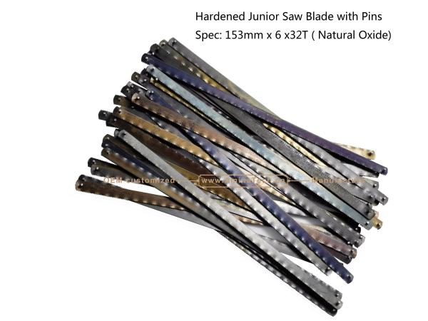 Buy cheap Hardened Junior Saw Blade with Pins Spec: 153mmx6x32T ( Natural Oxide) Cutting wood,Plastic,Low-hardness metal from wholesalers