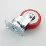 Red High Load 5" PU Caster Wheels JY Corrosion Resistant Caster