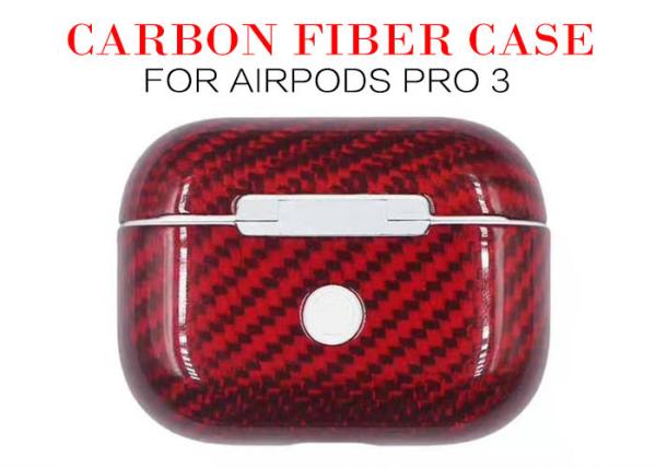 Buy cheap Airpods Pro 3 Red Waterproof 3K Carbon Fiber Airpods Case from wholesalers