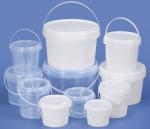 Customized Logo Clear Plastic Bucket for Food