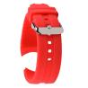Buy cheap Stylish Silicone Rubber Watch Band Red Color Curved End Wristband 24mm from wholesalers