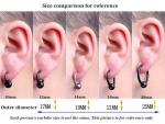 Hoop Earrings Stainless Steel Punk Men Earrings Ball Pendant Circle Ring Earring