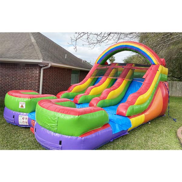 Buy cheap Commercial Bounce House Inflatables Water Slide Inflatable Double Lane Slide from wholesalers