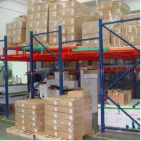 Buy cheap Steel Push Back Pallet Racking System with Adjustable Beams product
