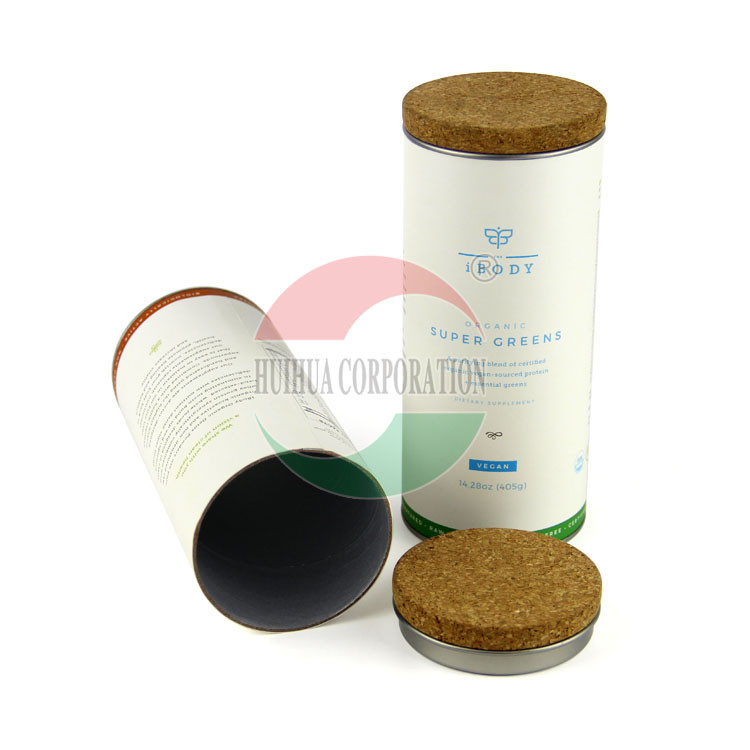 100% Recycled Paper Composite Cans , Cardboard Paper Tube For Gift Package