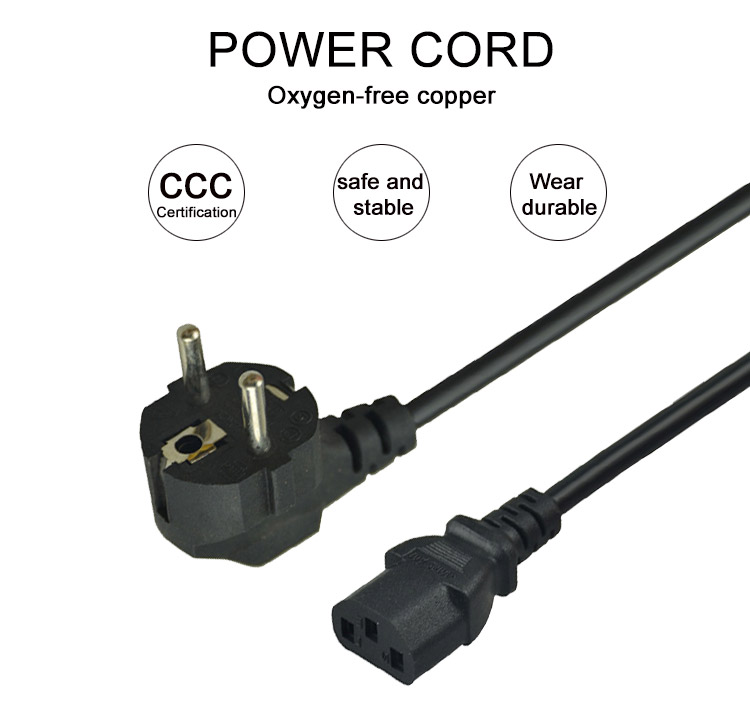 6.8mm Pure Copper Core Electrical Power Cord 3pin Brazil Power Cable 1.5m