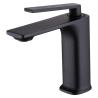 Buy cheap Single Hole Matte Black Bathroom Taps Deck Mounted Single Lever Basin Mixer from wholesalers