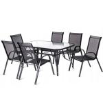 Length 68cm Width 56cm 6 Seater Garden Table Aluminium Frame