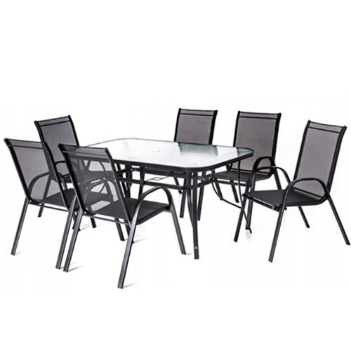 Buy cheap Length 68cm Width 56cm 6 Seater Garden Table Aluminium Frame from wholesalers