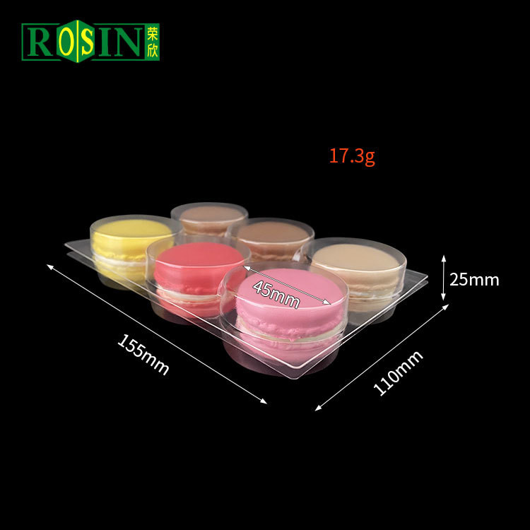 PET Macaron Blister Packaging Slide Base And Lid Portable With Separate Design