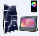 Buy cheap IP65 waterproof 60W 100W 200W 300W 500W RGB Solar Flood Light with remote app from wholesalers