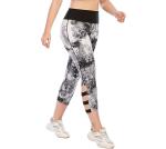 Printed Tie Dye Workout Pants Yoga Leggings High Elastic For Fat Women