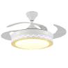 Buy cheap Modern Decorative 5250lm 70W White Foldable Ceiling Fan With Light For Home from wholesalers