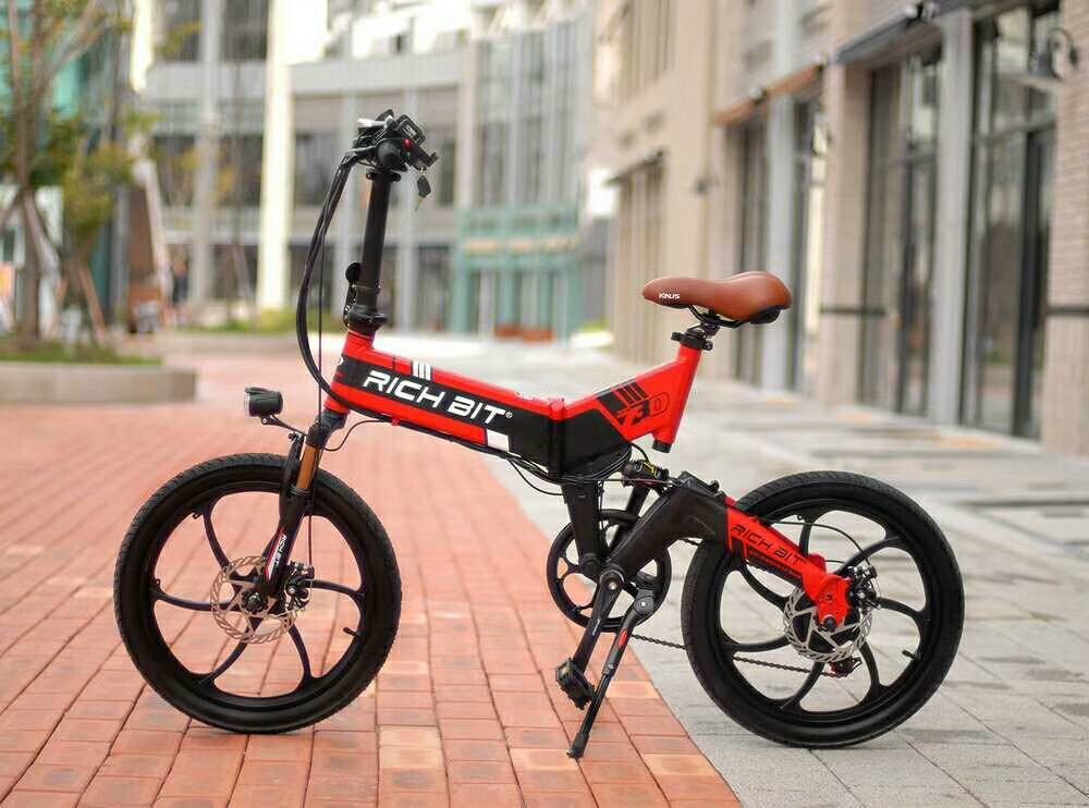 Full Suspension Electric Bicycles Built In Lithium Battery Rich Bit Top-730 48v 9.6Ah 35kmh