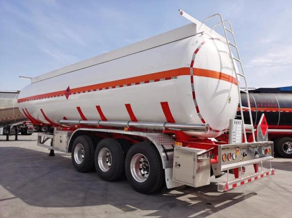 Buy cheap 3 Axle 42000 45000 Liters Aluminum Carbon Steel Oil Tanker Fuel Tank Semi Trailer Oil Tank Truck Trailer from wholesalers