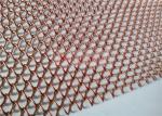 Aluminium Chain Link Metal Mesh Curtain Copper Color For Hotel Decoration