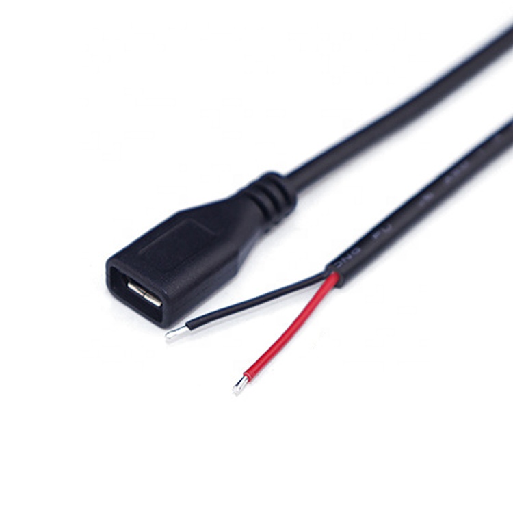 OEM Data Charging 2 4 Cores Micro USB Male Female to Open Bare Wires Pigtail Cable
