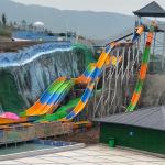 Fiberglass Water Park Speed Water Slides Colorful Design 180 Guests/Hr