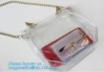handle bag with long shoulder strap waterproof clear pvc tote bag, Handbag Women