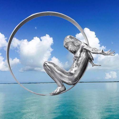 Buy cheap Indoor Decoration Modern Art Baby Wall Girl Stainless Steel Sculpture from wholesalers