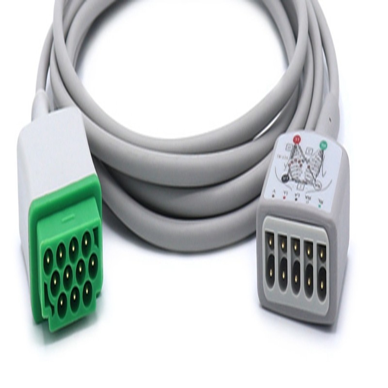 Medical Equipment OEM Practical Multifunctional Cable 3 Lead ECG Trunk Cable