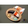 Buy cheap Durable Small Metal Medallions Antique Copper Plated Medailles Oval Shape from wholesalers