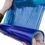 Blue 50 Micron PE Protection Film For Glass And Aluminium Profiles Without Glue