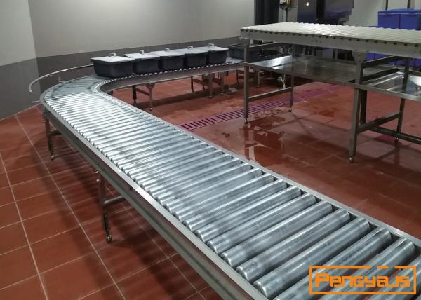 Buy cheap Boxes Pallets Transport 150kg/M 100mm Low Floor Chain Roller Conveyor from wholesalers