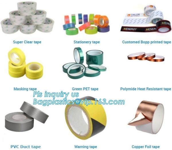 Buy cheap super clear tape stationery tape,green pet tape,polymide heat resistant tape,pvc duct tape,warning tape,copper foil tape from wholesalers
