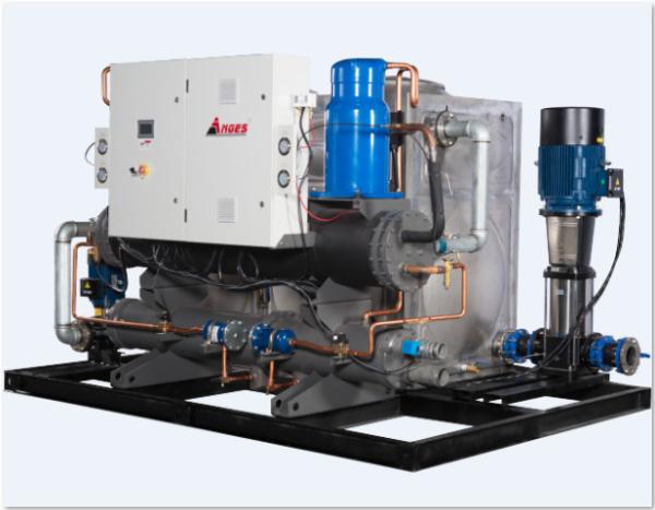 Buy cheap Industrial 373.9kw Water Cooled Screw Type Chiller Shell and Tube from wholesalers