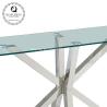 Buy cheap Steady 0.52CBM Italian Style Console Table Glass Top 12mm For Home from wholesalers