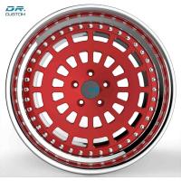 Buy cheap Brushed Red Forged Step Lip Wheels ET15 5x114.3 18 Inch product