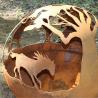 Buy cheap Patio Decorative Sphere Outdoor Fire Pit With Durable material corten steel - 600mm Diameter from wholesalers