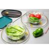 Buy cheap Household Exquisite Printed Hammer Grain Glass Tableware from wholesalers