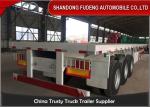 40ft 20ft 3 Axles Flatbed Container Trailer , Container Semi Trailer 60-70Tons
