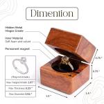 Handmade Wooden Wedding & Engagement Ring Box. Customizable Premium Quality for
