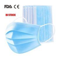 Latex Free 3 Ply Disposable Face Mask , Non Woven Fabric Mask CE FDA Certificate