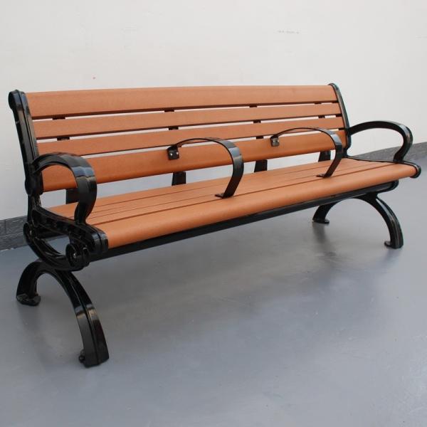 Buy cheap Leisure Plastic Wood Bench , Recycled Garden Bench With Two Dividers from wholesalers